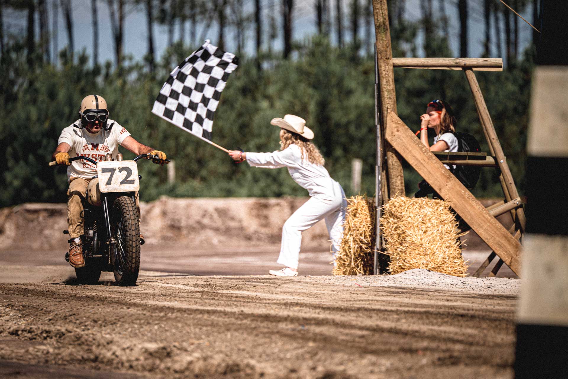 Ziel Einlauf Motorradrennen