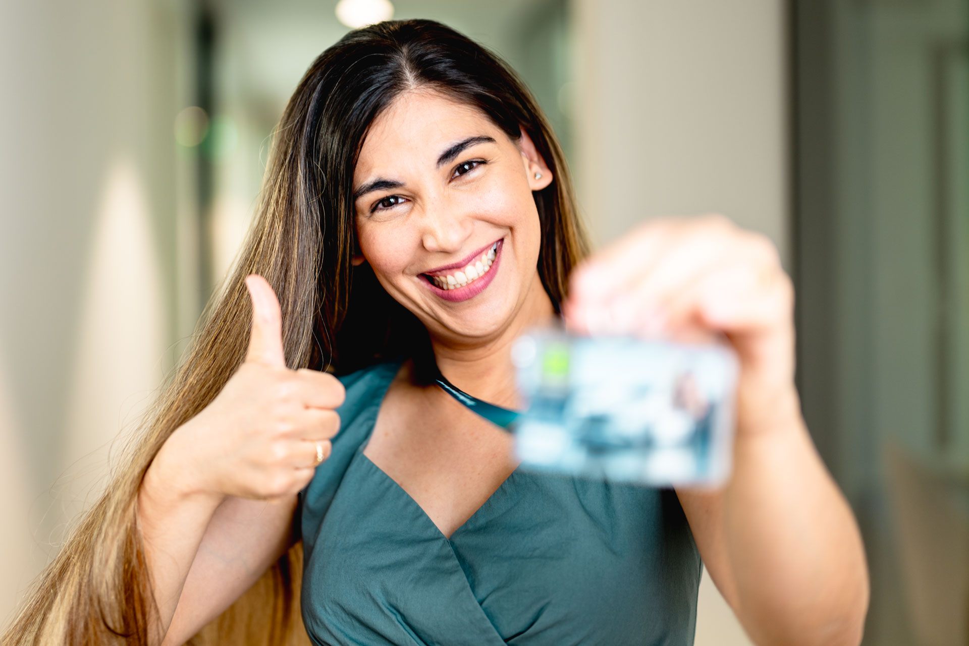 Freundliche Mitarbeiterin